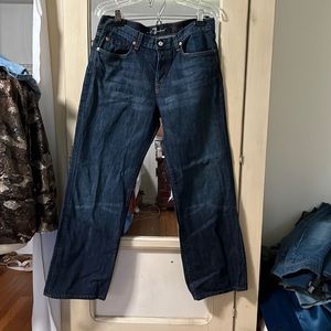 7 for all mankind, relaxed jeans.  Size 33, button fly